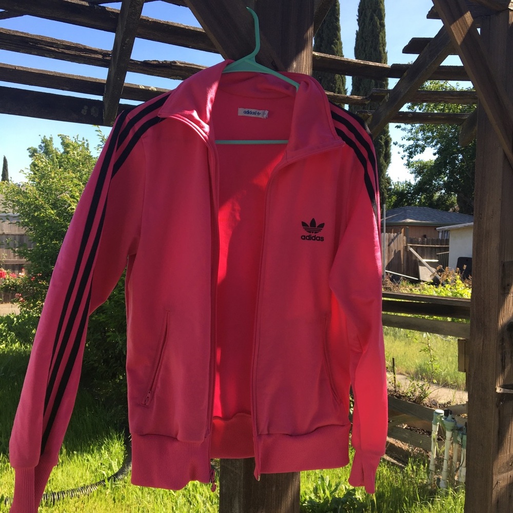 Pink track adidas jacket !💗